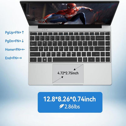 14.1 Inch Laptop, Windows 11 Laptop Computer, Intel Celeron N4020C(Up to 2.8Ghz), 8GB RAM 256GB SSD, Full HD 1920X1080, Mini HDMI, USB3.0, Webcam, TF Card, Type-C, 5000Mah Battery 2025 Laptop Mini Laptop Computer