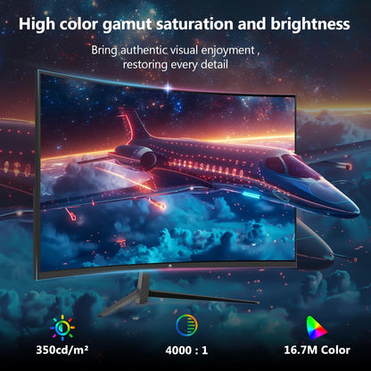 Z-Edge 27-Inch FHD 1080P Curved Gaming Monitor, 280Hz Refresh Rate, 1ms MPRT, 350 Nits Brightness, 16.7 Million Colors