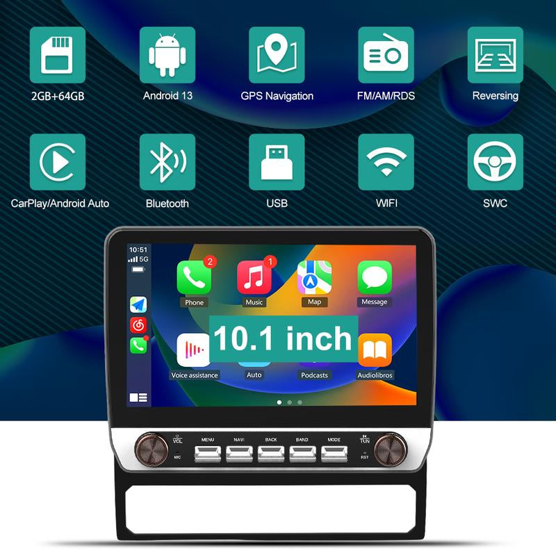 10"6 Touchscreen Android 13 Car Radio Stereo Toyota Tacoma 2005-2015 Wireless Carplay Android Auto BT Wifi GPS FM GPS