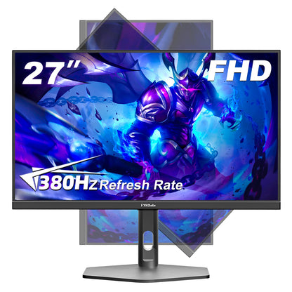 27-Inch 1080P IPS Gaming Monitor with 380Hz Refresh Rate, 0.5ms GTG Response Time, Adjustable Vertical Stand, FreeSync, HDR, and VESA Compatibility