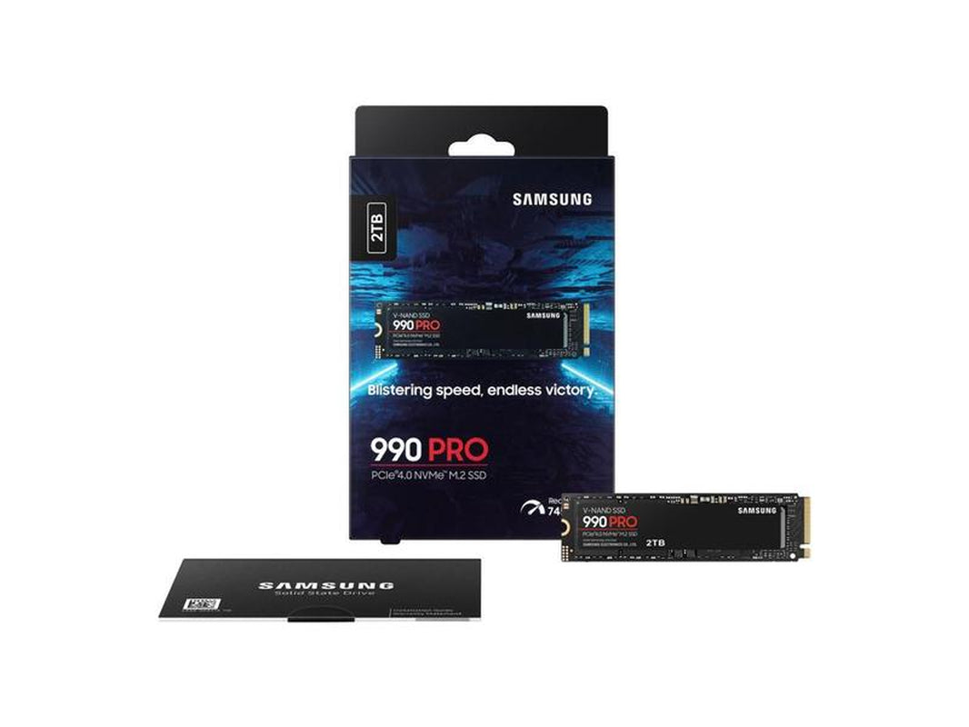 SAMSUNG 990 PRO 2TB SSD, Pcie Gen4 M.2 2280, Seq. Read Speeds Up-To 7,450Mb/S for High End Computing, Gaming, and Heavy Duty Workstations (MZ-V9P2T0B/AM) Non-Heatsink