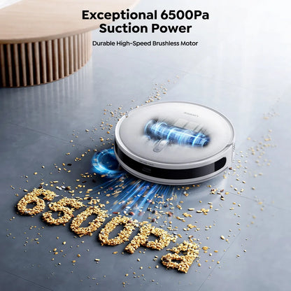L10 Robot Vacuum Cleaner Lidar Navigation, 6500Pa 180Min Smart Robot Vacuum and Mop Combo, App/Alexa Control, for Carpet Pet Hair Hard Floor