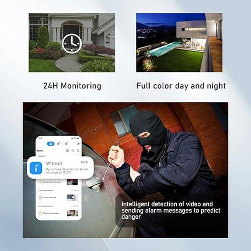 WAKADO 2K Video Call Security Camera Indoor, 2-Way Video, One-Touch Call, 360° Camera, Wifi Security Camera for Home Security