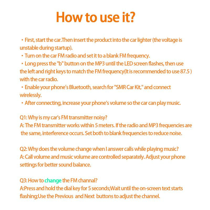 Bluetooth 5.3FM Transmitter Car Adapter, Wireless Radio MP3 Player Stereo Music Audio Receiver Hands-Free Calling, USB-C Car Charger, Supports TF Card and USB Disk (Black)