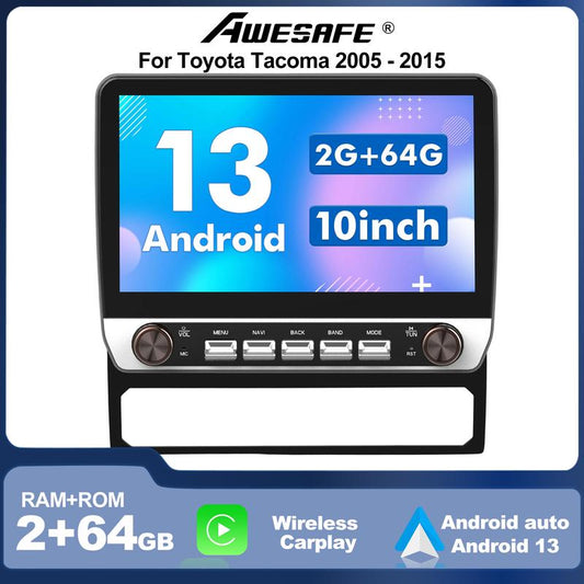 10"6 Touchscreen Android 13 Car Radio Stereo Toyota Tacoma 2005-2015 Wireless Carplay Android Auto BT Wifi GPS FM GPS