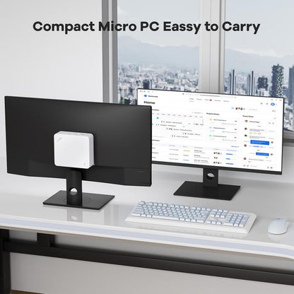 Nimo Mini PC Windows 11 Pro Intel 12Th Alder Lake N100 Quad-Core Processor (Up to 3.4Ghz) 8GB/16GB DDR4 128GB/256GB/512GB/1TB SSD 4K HD/USB 3.2/Wifi 6/BT 5.2/VESA/MINI PC for Home and School