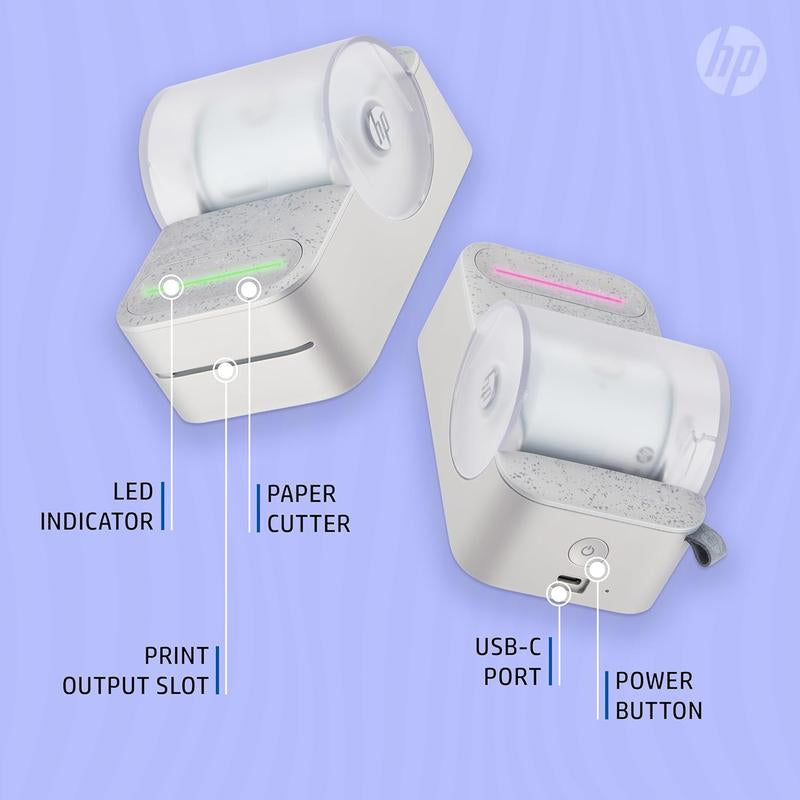 HP Sprocket Panorama Portable, Instant Label Printer & Photo Printer 2” X .5”- 9”