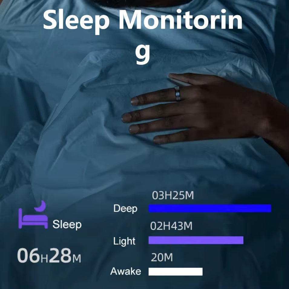 Smart Ring with Wireless Connectivity, Sports Mode, Sleep Monitoring, and Extended Range - Ideal Couples Gift