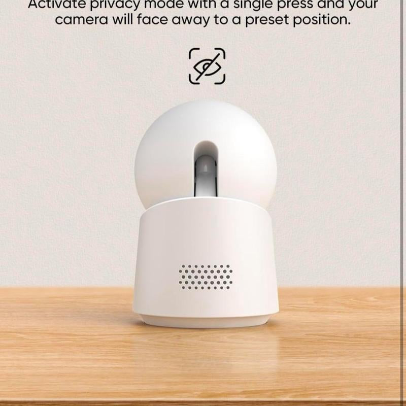 Eufy Security Indoor Cam C220 - 2K Resolution, 360° Pan and Tilt, Human/Motion Detection, Night Vision, Homebase 3 Compatible - Lens, Device Wireless Wifi