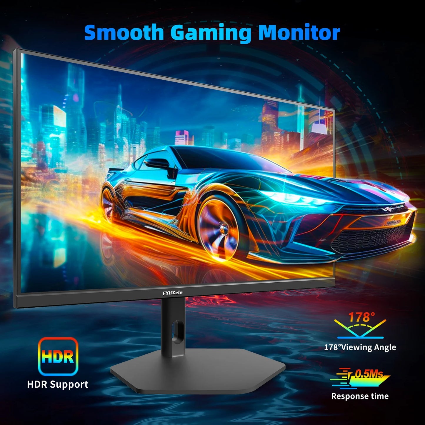 27-Inch 1080P IPS Gaming Monitor with 380Hz Refresh Rate, 0.5ms GTG Response Time, Adjustable Vertical Stand, FreeSync, HDR, and VESA Compatibility