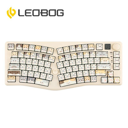 LEOBOG A75 Wireless Keyboard - Durable, Rechargeable, 3-Modes Keyboard with Ergonomic Design for Gaming, Office & Home - Perfect Gift for Girlfriend