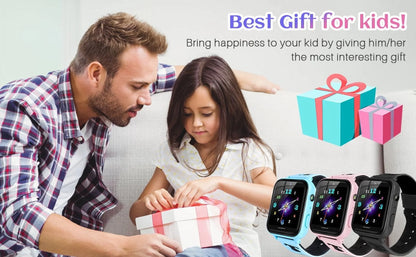 Kids Smart Watch Phone, HD Touch Screen Smartwatch with Music MP3 Player, Video Recorder, Camera, Games, SOS, (Build-In 1GB SD Card) Sport Wrist Watch for Age 3-14 Boys Girls Gifts (Pink)