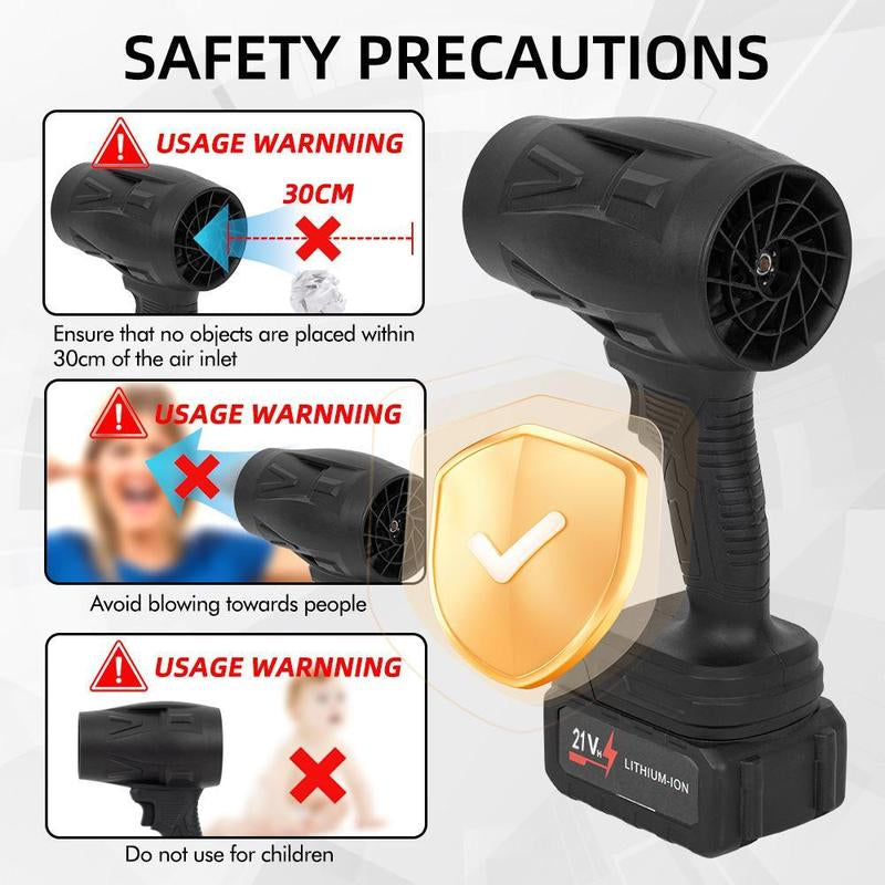 Cordless Turbo Jet Blower, Powerful Air Duster for Car Cleaning, Drying, Snow Removal, BBQ, Electronics, Perfect Christmas Day Gift