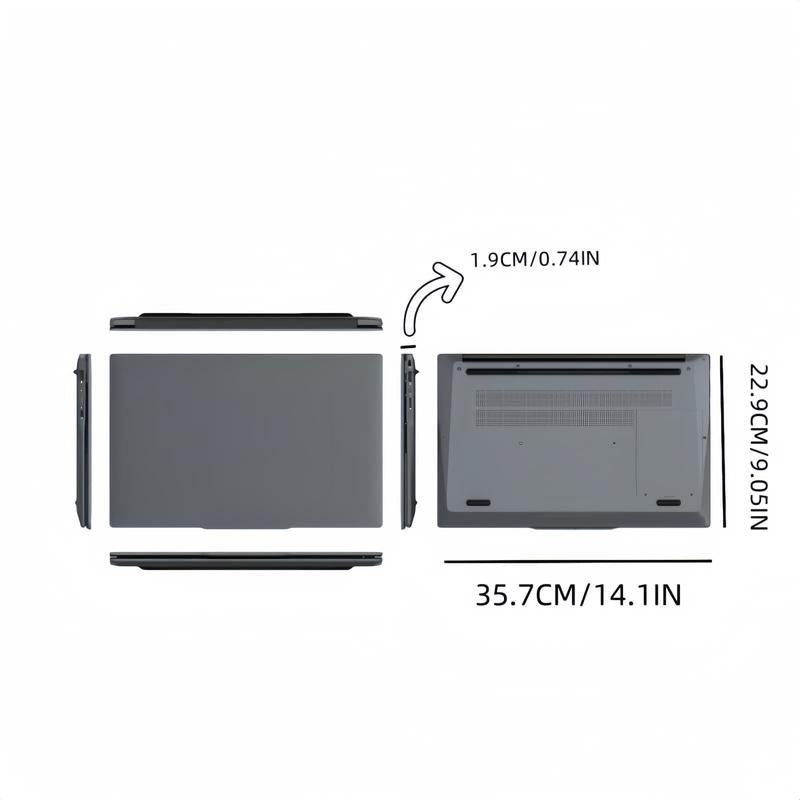 Ifacemall 15.6-Inch FHD Laptop | Intel N5095 Quad-Core Processor | 16GB DDR4 RAM | 512GB SSD | IPS FHD Display (1920X1080) | USB-C & HDMI Ports | Fingerprint Unlock | Portable Business Computer for Work, Student & Holiday Gifts(Silver，Rose Gold)