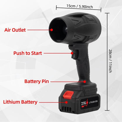 Cordless Turbo Jet Blower, Powerful Air Duster for Car Cleaning, Drying, Snow Removal, BBQ, Electronics, Perfect Christmas Day Gift