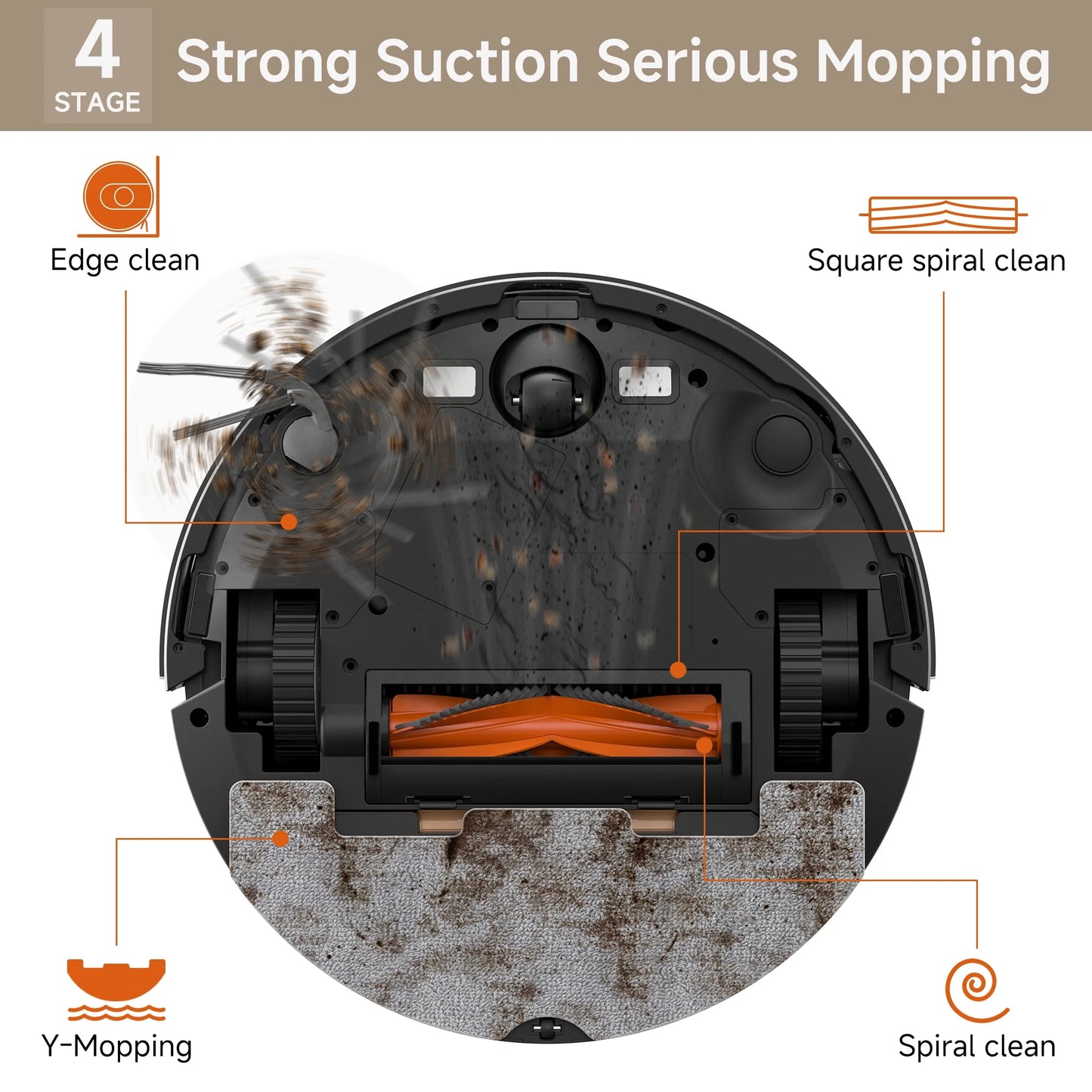 Robot Vacuum and Mop Combo with 9000Pa,85 Days Self-Emptying & Refilling Station with 3D Home Mapping L1 PRO