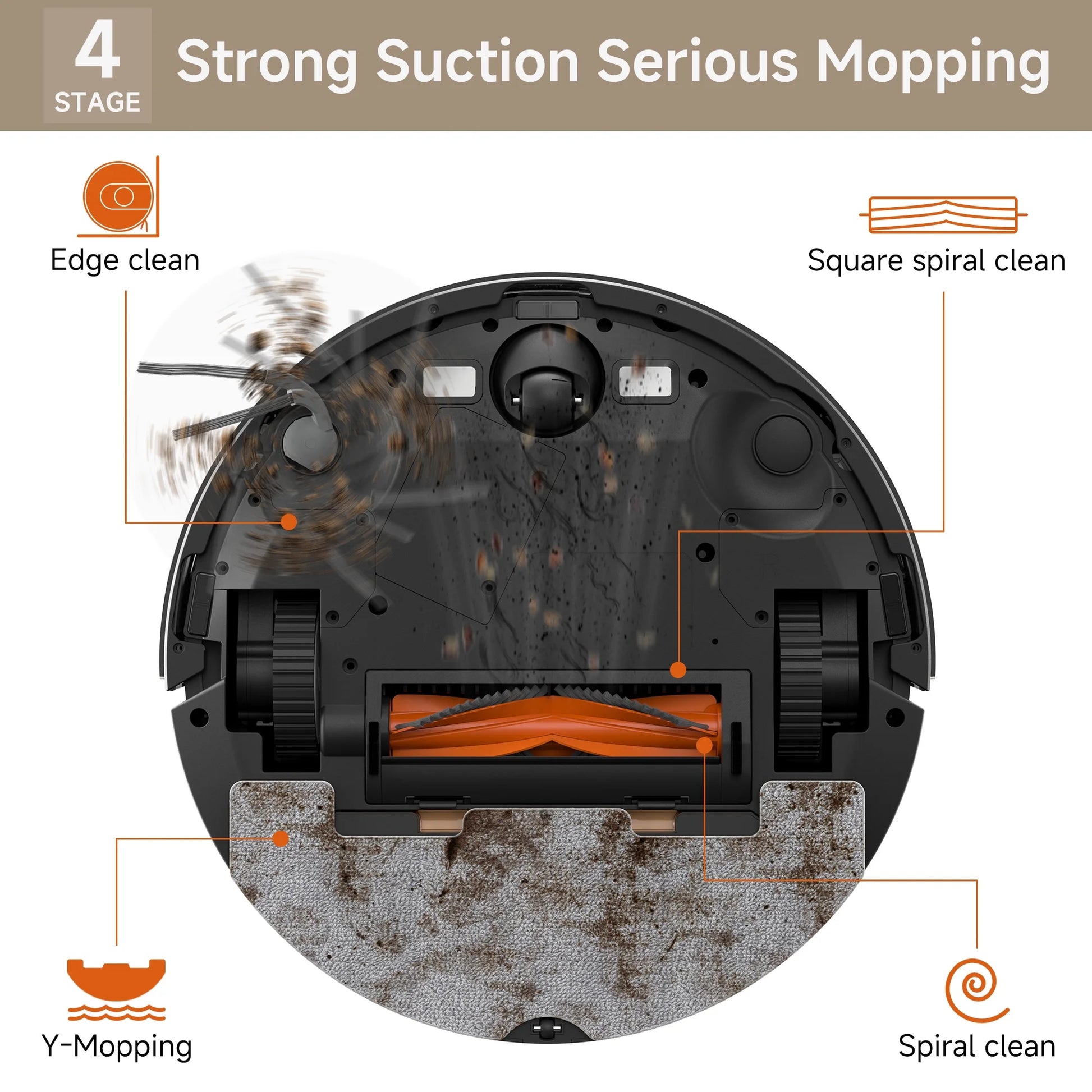 Robot Vacuum and Mop Combo with 9000Pa,85 Days Self-Emptying & Refilling Station with 3D Home Mapping L1 PRO