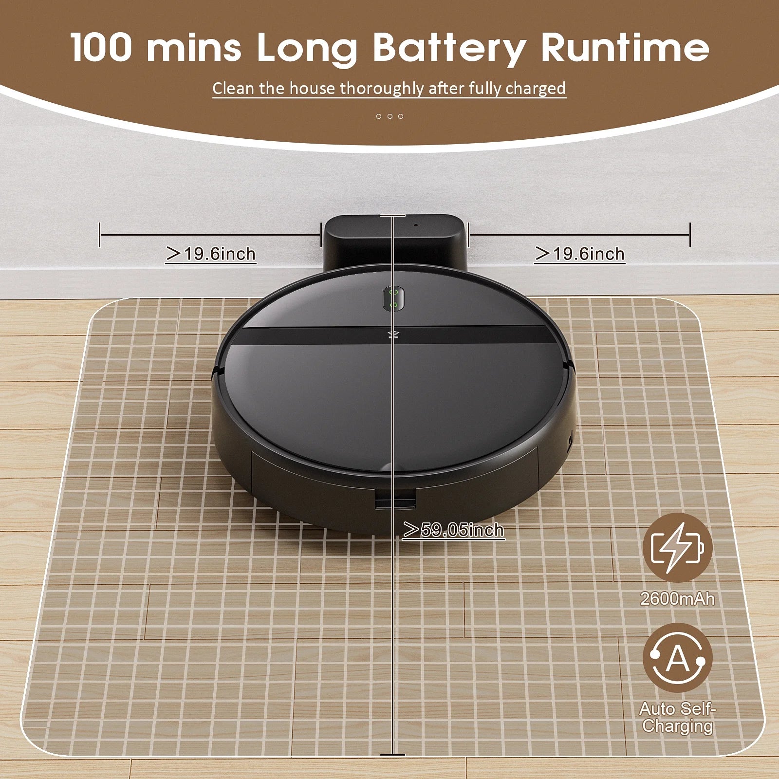 Robot Vacuum Cleaner G20 Vacuum and Mop Combo for Pet Hair Hard Floor, Wifi/Alexa Control