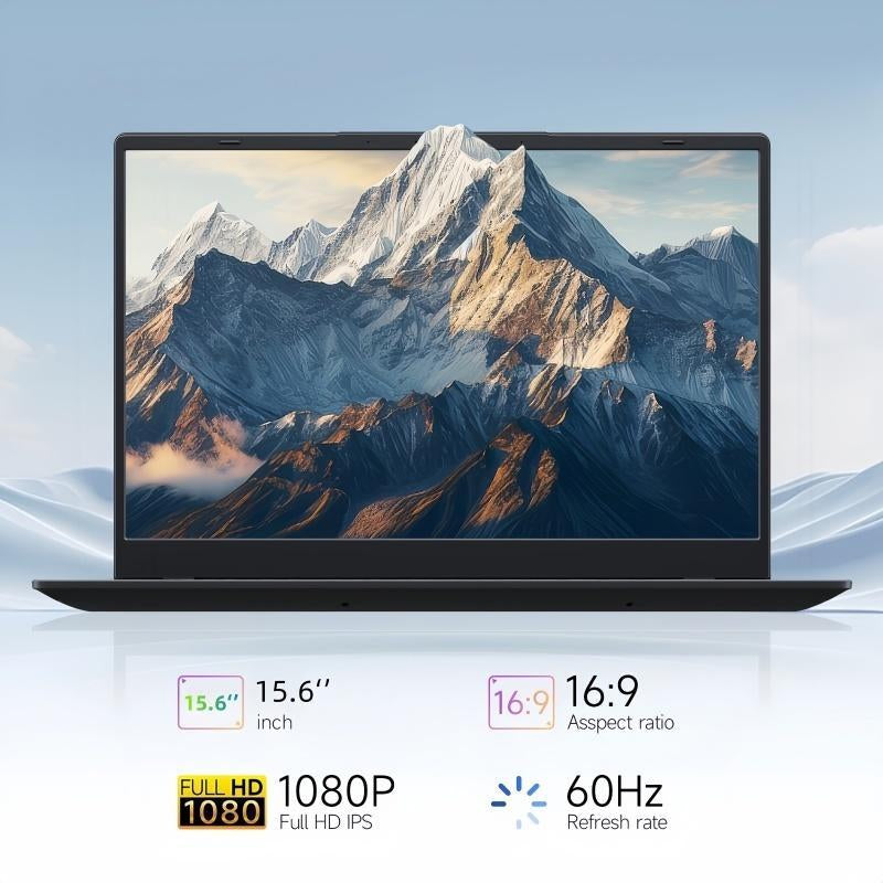 Ifacemall 15.6-Inch FHD Laptop | Intel N5095 Quad-Core Processor | 16GB DDR4 RAM | 512GB SSD | IPS FHD Display (1920X1080) | USB-C & HDMI Ports | Fingerprint Unlock | Portable Business Computer for Work, Student & Holiday Gifts(Silver，Rose Gold)