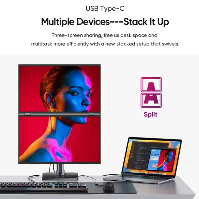 15.6 Inch FHD Dual Screen Extend LCD 1080P Monitor Portable