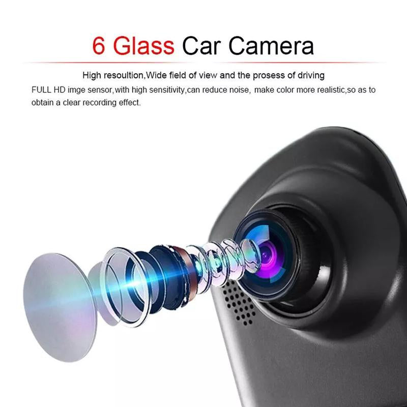 1080P HD Rearview Mirror Car DVR Dual Dash Cam Camera Front Rear Video Recorder