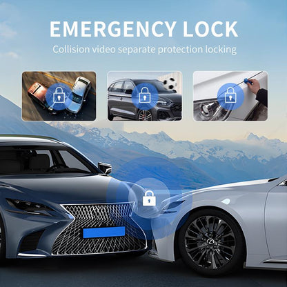 Three-Channel Car Camera, 2 Inch IPS Screen, Wide Angle Car Dash Cam with Infrared Night Vision, Car Dvr Camera, Camera Security, Car Dash Cam, Car Dash Cam with 32Gb Memory Card, Car Wide Angle Video Surveillance, Car Electronics