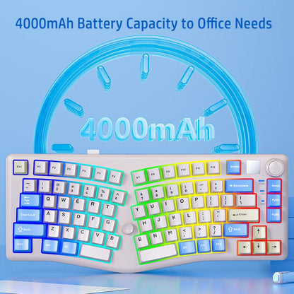 LEOBOG A75 Wireless Keyboard - Durable, Rechargeable, 3-Modes Keyboard with Ergonomic Design for Gaming, Office & Home - Perfect Gift for Girlfriend