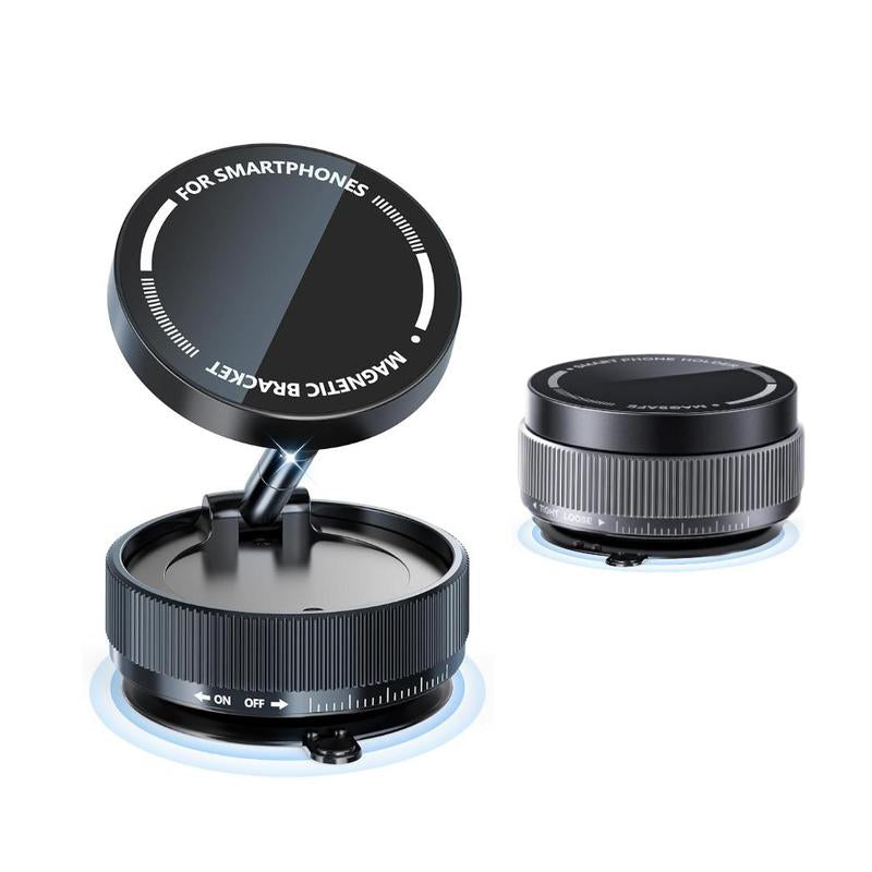 Phone Holder Car Super Strong Magnetic Car Mount - Magsafe Ready, Universal Fit (Works with Vacuum Magnetic Multi-Mount - for Car, Gym & Bathroom,360° Adjustable Universal Mount - for Car, Gym & Bathroom