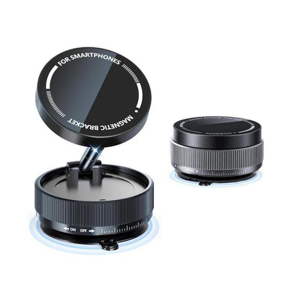 Phone Holder Car Super Strong Magnetic Car Mount - Magsafe Ready, Universal Fit (Works with Vacuum Magnetic Multi-Mount - for Car, Gym & Bathroom,360° Adjustable Universal Mount - for Car, Gym & Bathroom