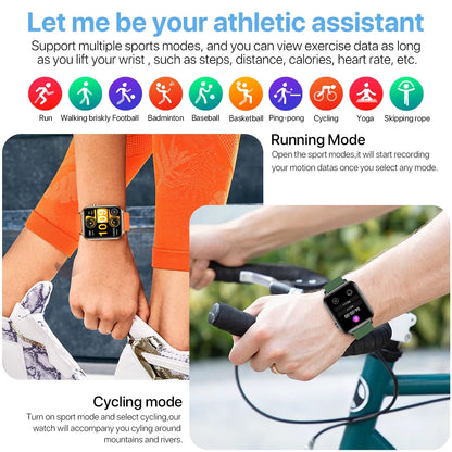 Smart Watches for Men/Women (Answer/Make Calls),Fashionable Sports Watch,Orange