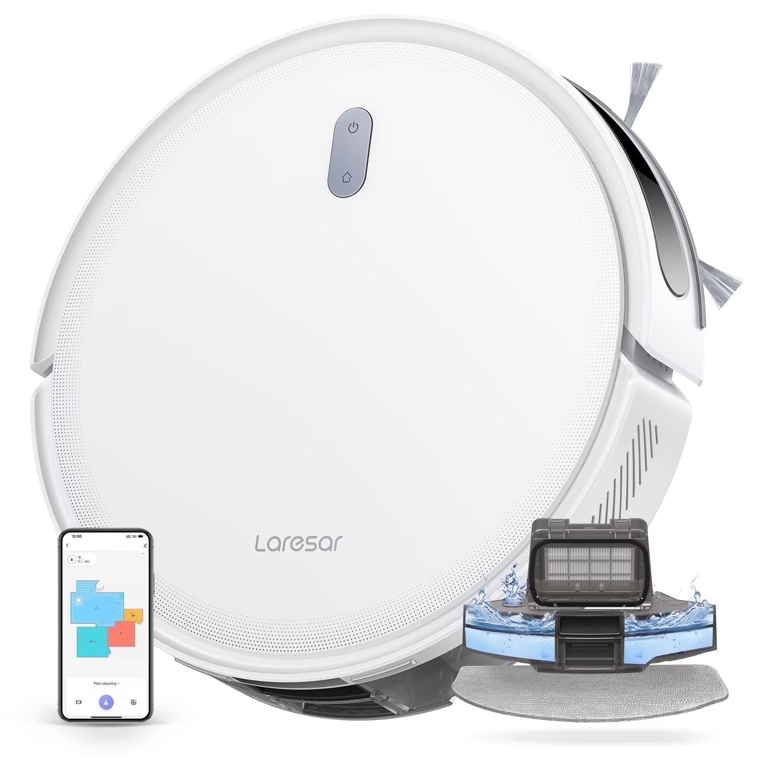 L10 Robot Vacuum Cleaner Lidar Navigation, 6500Pa 180Min Smart Robot Vacuum and Mop Combo, App/Alexa Control, for Carpet Pet Hair Hard Floor