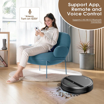 Robot Vacuum Cleaner G20 Vacuum and Mop Combo for Pet Hair Hard Floor, Wifi/Alexa Control
