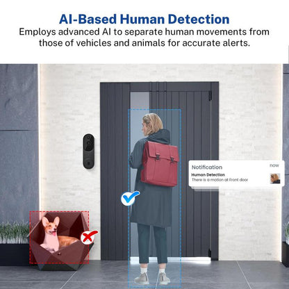 2.4Ghz WIFI Video Doorbell Camera, 1 Set Smart 2-Way Audio Wireless Video Intercom Doorbellcamera, Home Security Video Camera, Home Security & Safety System, Privacy, Modern, Tech Gadgets, Motion