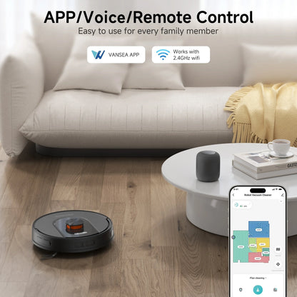 Robot Vacuum and Mop Combo with 9000Pa,85 Days Self-Emptying & Refilling Station with 3D Home Mapping L1 PRO