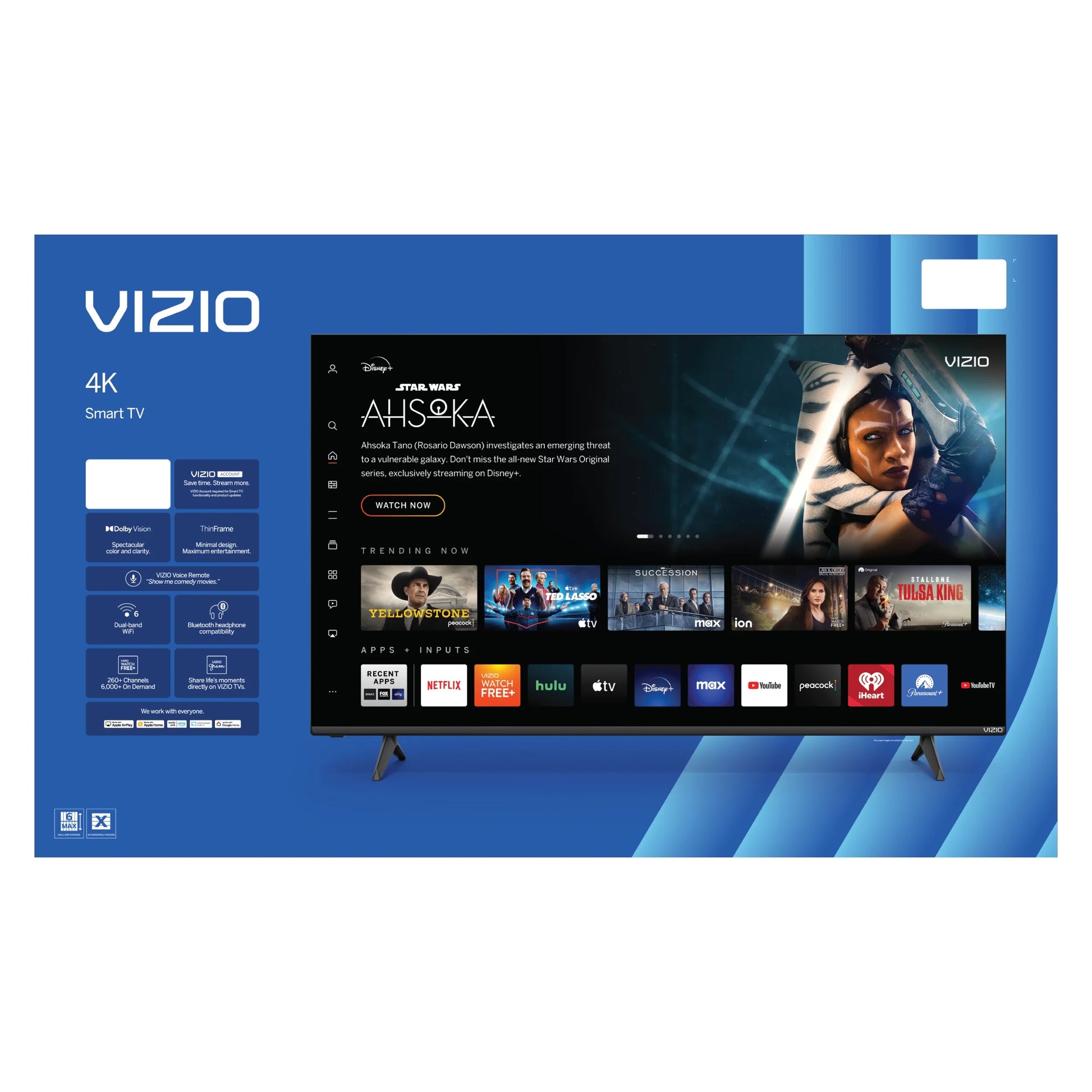 75” Class 4K UHD LED HDR Smart TV (V4K75M-08)