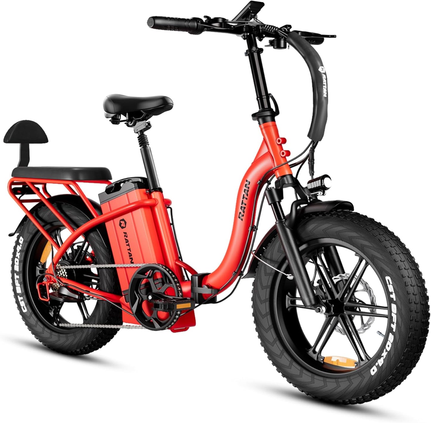 Rattan LM/LF Ultra Electric Bike - 1800W Foldable Fat Tire e-Bike | 120-Mile Range, 33 MPH, Two-Seater | Premium Hydraulic Brakes & 40.5Ah Battery