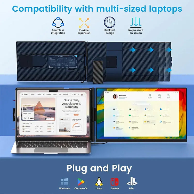 P5 Dual Screen Portable Monitor Screen 15.6 Inch