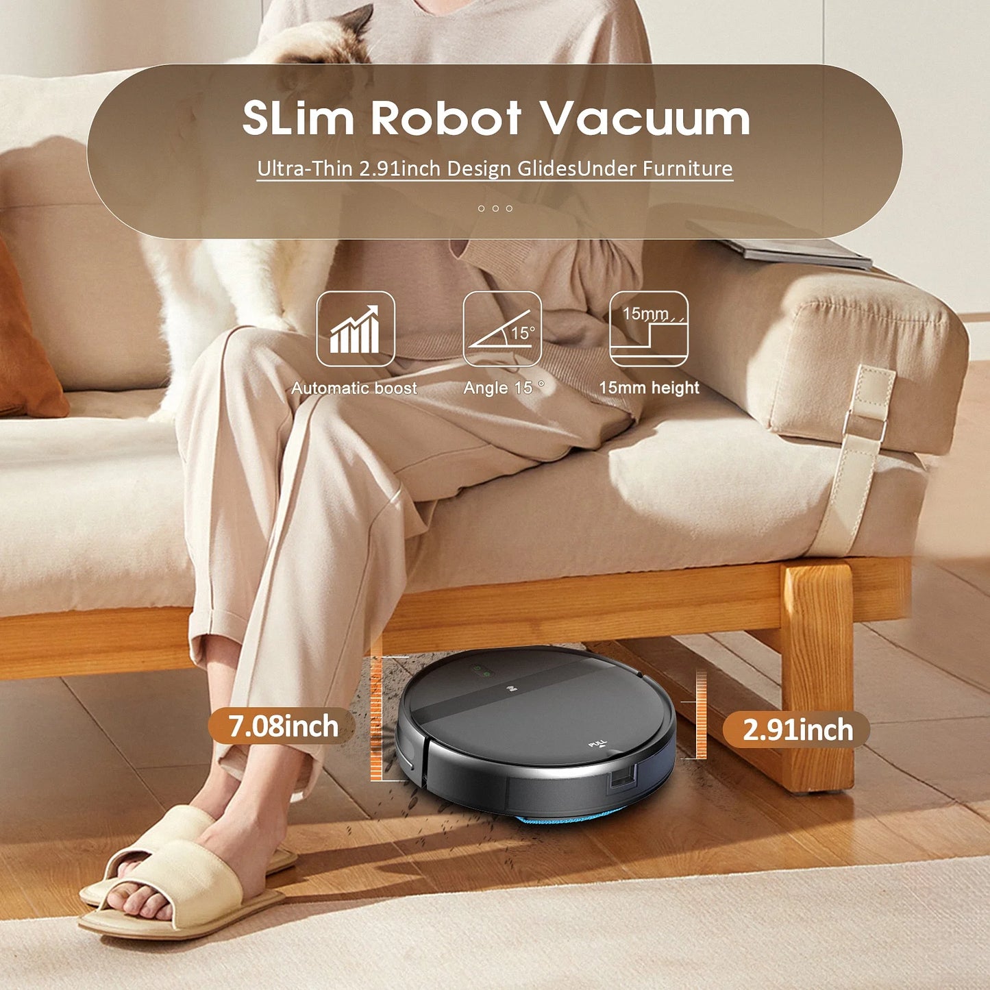 Robot Vacuum Cleaner G20 Vacuum and Mop Combo for Pet Hair Hard Floor, Wifi/Alexa Control