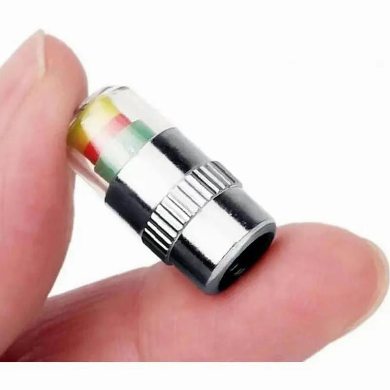 4/8/12Pcs Car Tire Pressure Monitor Valve Stem Caps Sensor Indicator Easy to Read 3 Color Eye Alert（ 2.2Bar 32-To-35 PSI）