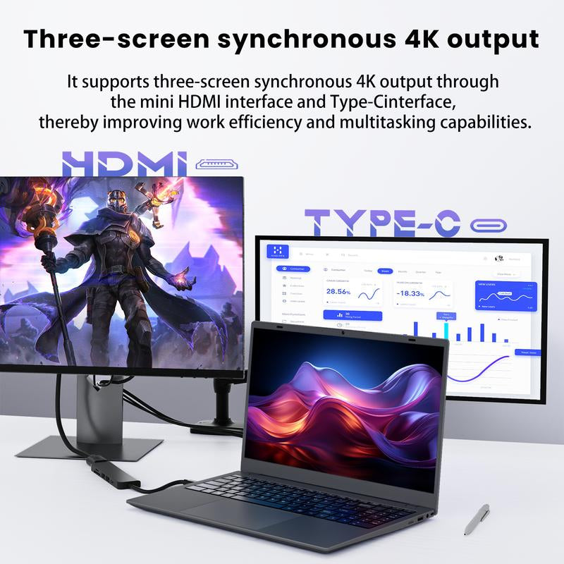 14/15.6-Inch Laptop Computer Intel Pentium Gold 6500Y Dual-Core Processor 8GB/16GB/32GB RAM 256GB/512GB/1TB SSD Rom,Suitable for Student Study＆Business Office,Suitable for Photoshop and Editing