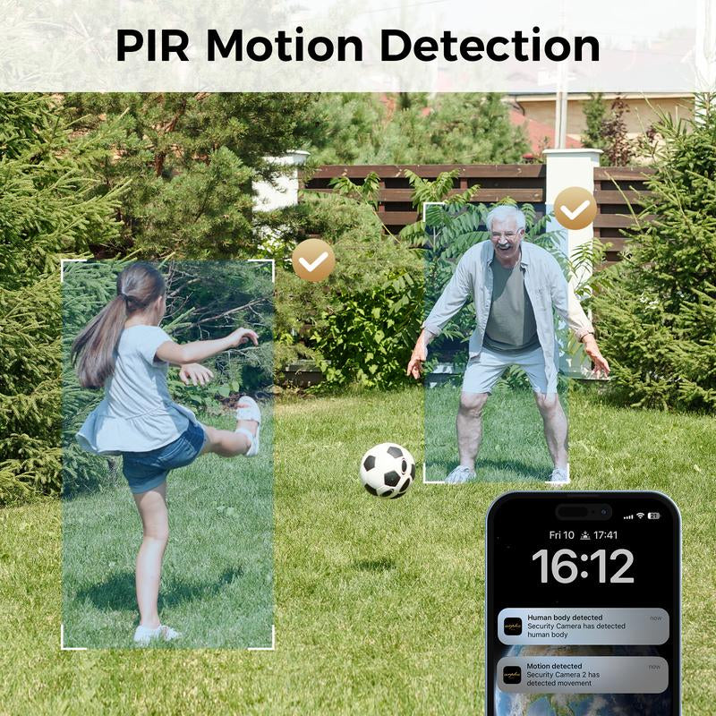 ARPHA K03 Security Camera Wireless Monitor, 1080P Wifi Battery Camera for Home Security, HD Lens IP65 Waterproof, 2-Way Talk, 160 Days Battery Life Outdoor Surveillance Room Office Home Security Live View.Instant Alert Black