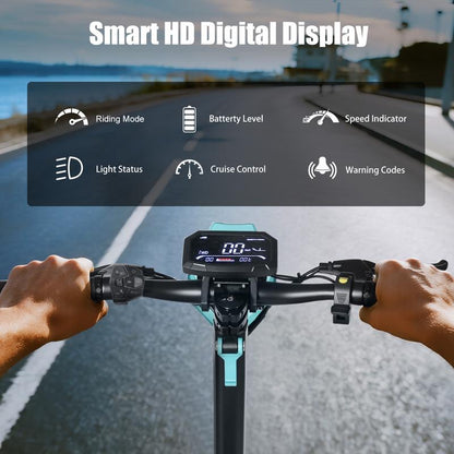 Scoothop G2-Pro Electric Scooter for Adults 800W Brushless Motor 10" Off-Road Tires 31-34 Miles Range Foldable Commuter E-Scooter with LED Display & Dual Braking System 48V 13AH/20AH Batteries 34MPH Speed