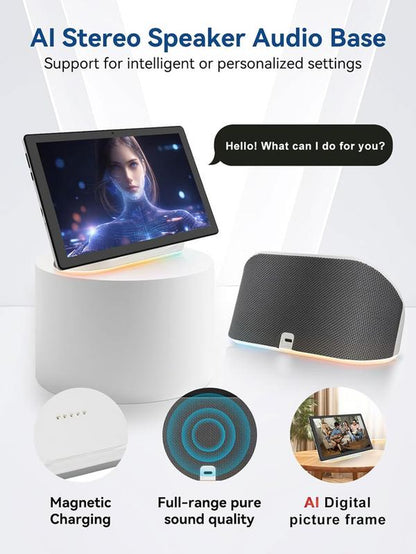 2025 Tablet, Android 14 OS, 10.1-Inch Display with Rechargeable Stereo Speaker Audio Dock, HD IPS Touchscreen, Octa-Core Processor, 14GB RAM + 64GB Storage (Expandable up to 1TB), Wi-Fi 6, Bluetooth 5.3, Dual Cameras, Google Tablet.