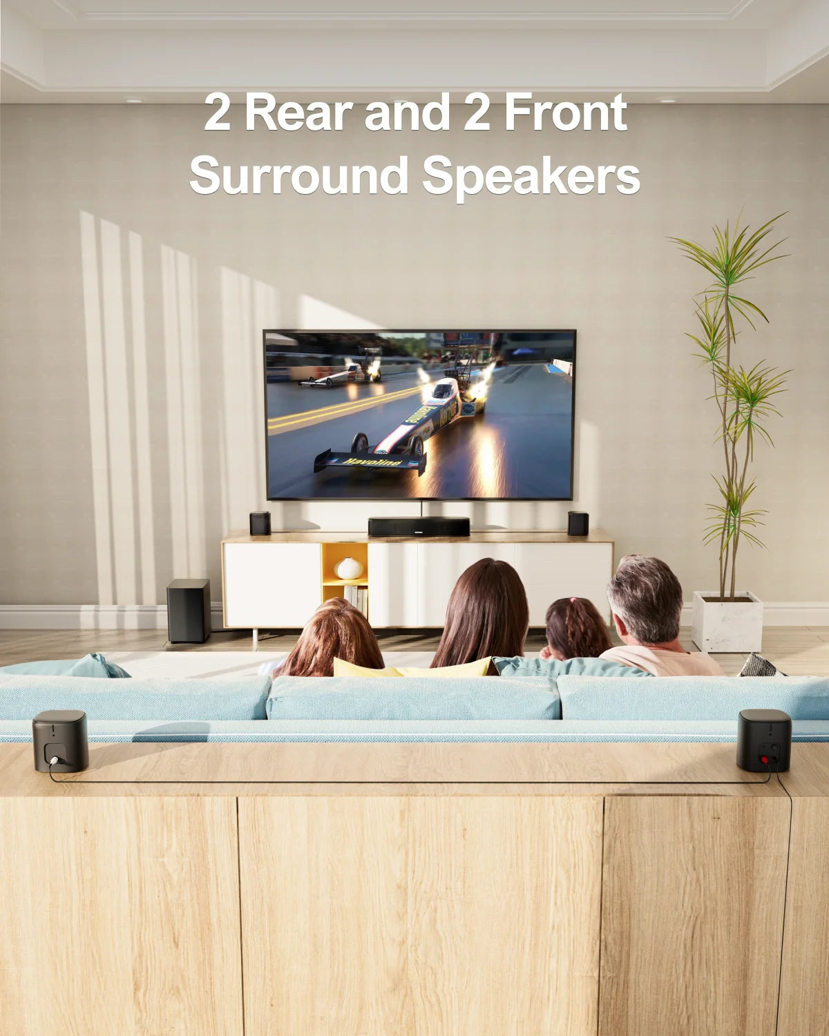 7.1Ch Virtual Surround Sound Bar, Soundbar for Smart TV with Subwoofer, OPT/AUX/BT, Aura A40