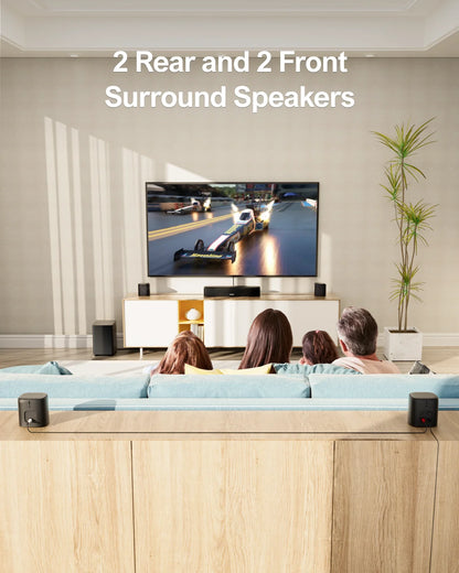 7.1Ch Virtual Surround Sound Bar, Soundbar for Smart TV with Subwoofer, OPT/AUX/BT, Aura A40