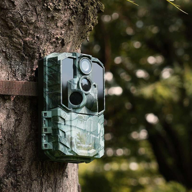 WOSPORTS 48MP 4K Trail Camera | Night Vision, IP66 Waterproof for Wildlife & Home Security