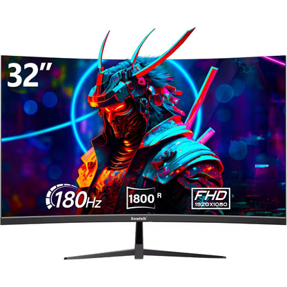 Professional 1800R Curved Gaming Monitor - 165Hz/180Hz VA Screen for Home, Office, and Dormitory Use