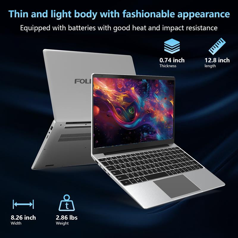 15.6 Inch Laptop Windows 11 Pro, 12GB RAM 512GB SSD, 12Th Gen Intel N100 Processor, 1920X1080, Webacm 2.4/5.0G Wifi, Bluetooth 5.0, Webcam, Mini HDMI, USB 3.0, Springtok