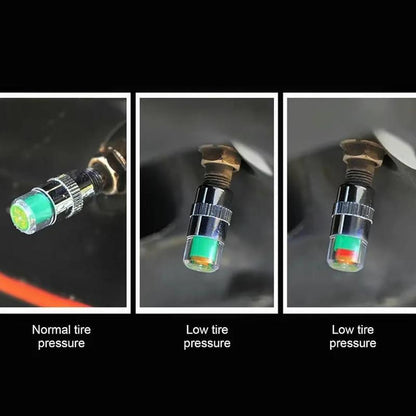 4/8/12Pcs Car Tire Pressure Monitor Valve Stem Caps Sensor Indicator Easy to Read 3 Color Eye Alert（ 2.2Bar 32-To-35 PSI）