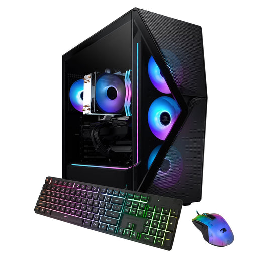 Slate MESH Gaming PC Desktop Computer Intel Core I7 14700F CPU, NVIDIA Geforce RTX 4060 8GB GPU, 32GB DDR5 RGB 5200Mhz RAM, 1TB SSD, Windows 11 Home,Gamer Keyboard and Mouse-Smi7N4601